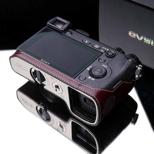 Gariz New leather camera half case for Sony NEX 7 E body   Brown 