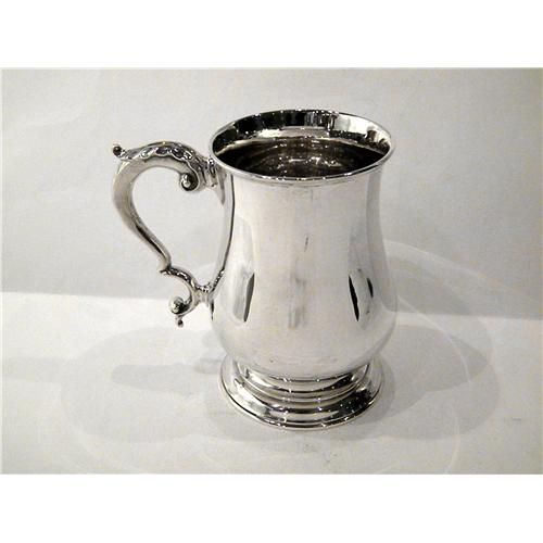 ANTIQUE SILVER TANKARD / MUG LONDON 1868  