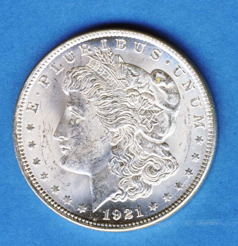 1921 P MORGAN SILVER DOLLAR FANTASTIC BU W/DIE LINES  