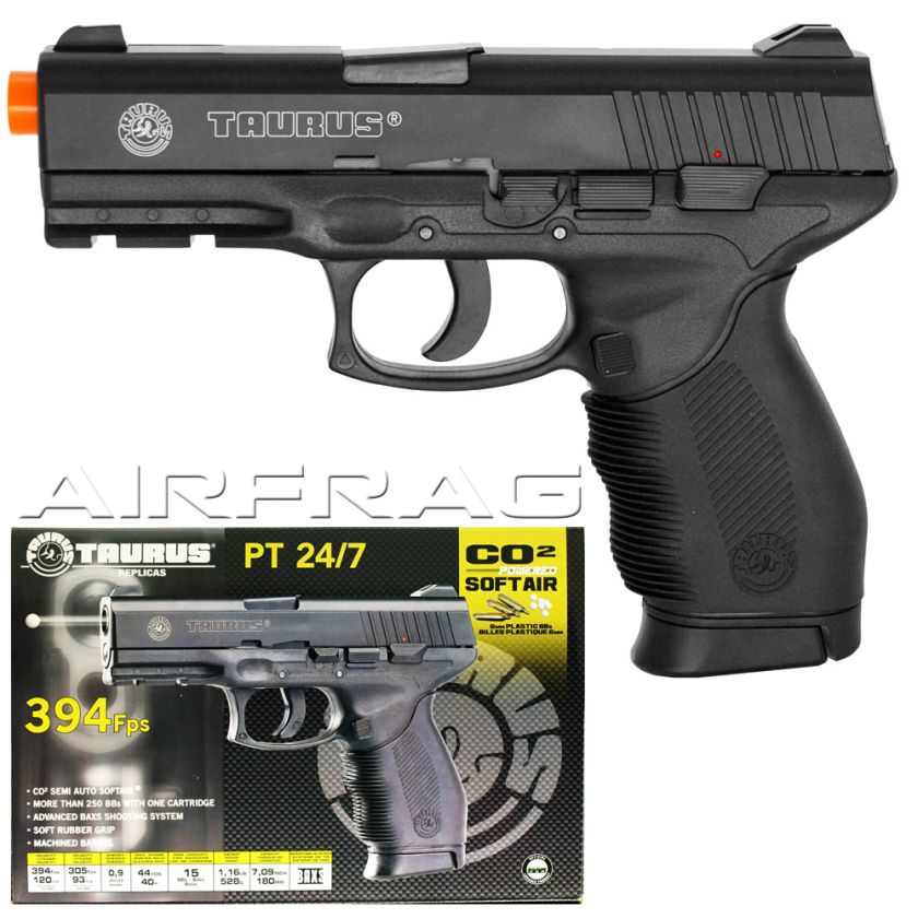 Taurus PT 24/7 CO2 Airsoft Hand Gun 394 FPS Black ABS Slide Licensed 