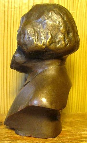 SECRET OF ANTI CRISIS   KARLX MARX   METAL BRONZE BUST  