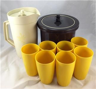   Qt pitcher, Ice Bucket + 7 Steri lite Cups, Tumblers  