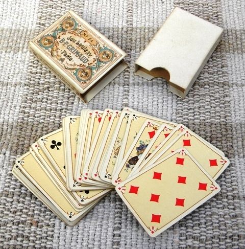 Antique 1890 Playing Card № 54 Leu Louis XV B.P. GRIMAUD Paris 