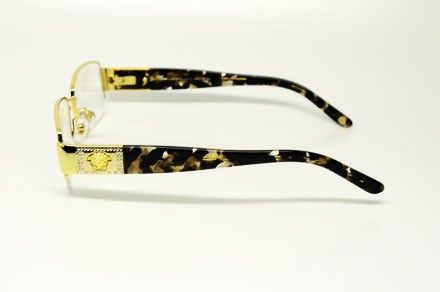 VERSACE VE 1175B 1002 S.53 RX GLASSES GOLD METAL PLASTIC EYEGLASSES 