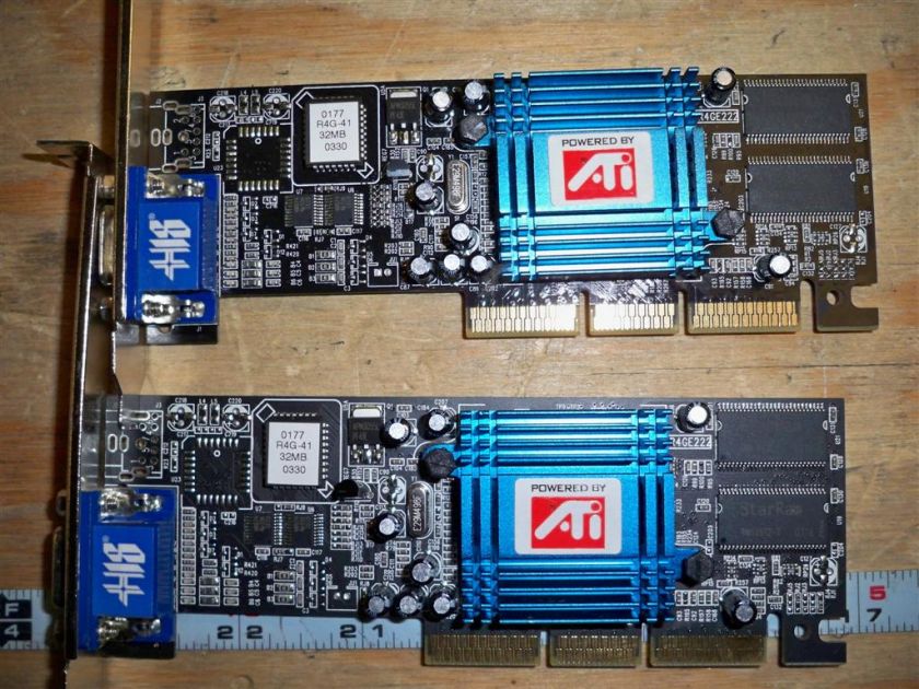 Lot of 10 AGP VGA Internal PC Video Cards   Various  