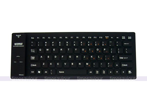 Black Silicone Bluetooth Keyboard for LG G Slate  